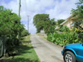 view from end of road at corner of property